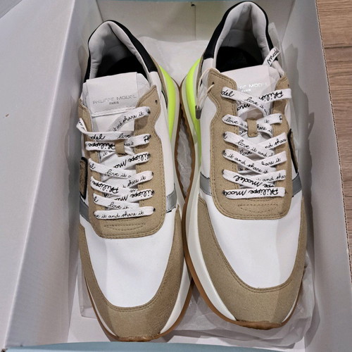 Philippe Model Paris men's sneakers new, white and beige, size 41