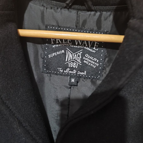 Long black trench coat, size M