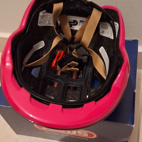 Abus Smiley 3.0 ACE LED kids helmet medium 50-55 cm purple/fuchsia like new