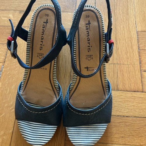 Tamaris sandals like new, size 39, blue