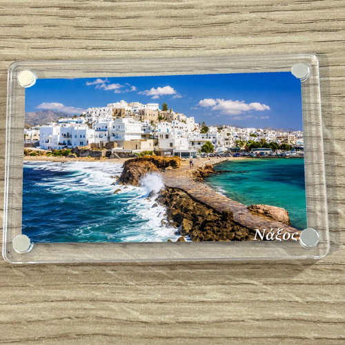 Acrylic fridge magnet 6x9cm – Naxos, Greek summer collection