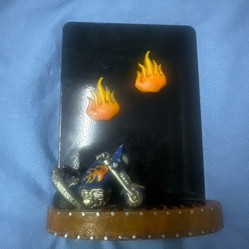 Magnetic board for notes like new, decorative motorcycle and flames magnets