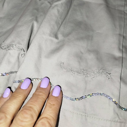 Disney Fairies children's fabric skirt like new with silver details