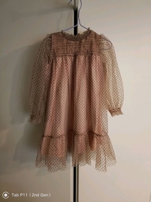 ZARA dress for child 4-5 years 110cm like new, pink polka dot