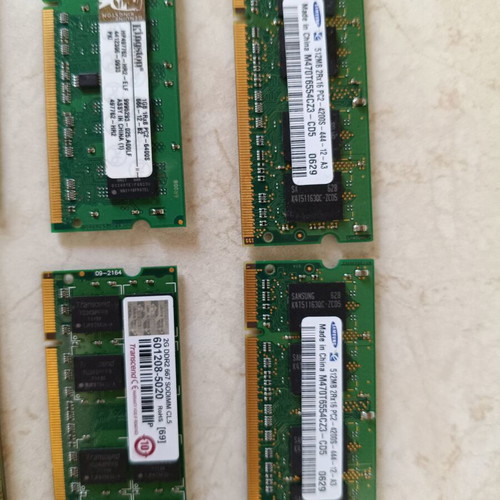 RAM memories used DDR2 and DDR3 for desktop and laptop, bundle