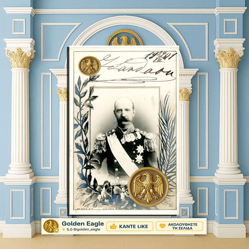 Postcard King George I of Greece used, excellent condition