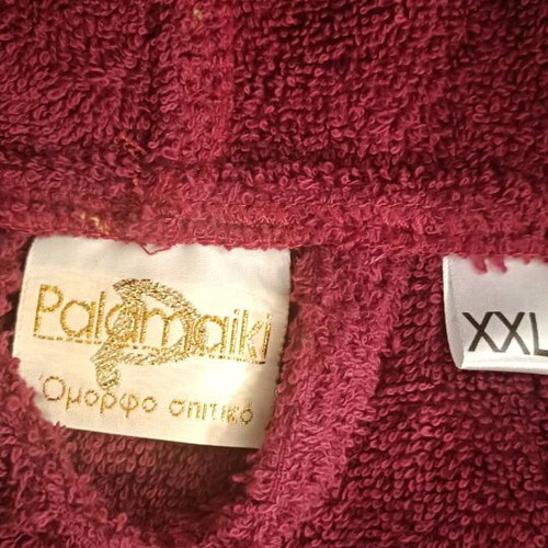 Palamaiki men's bathrobe XXL new, Red Plum