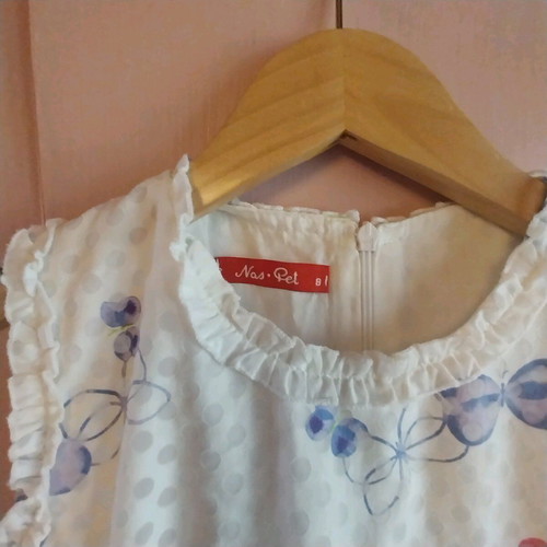 Dress size 8 like new, white and pink