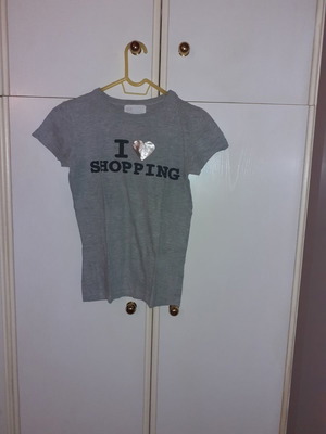 T-shirt Bershka сив размер M като нов