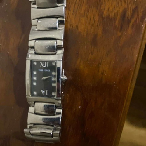 Time Force women's silver watch like new, battery needed