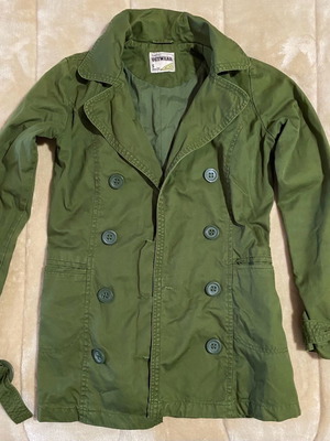 Bershka jacket women's used, green, size S