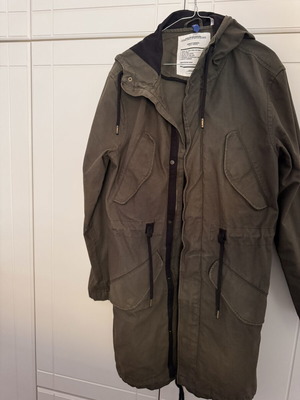 H&M men's khaki trench coat size small