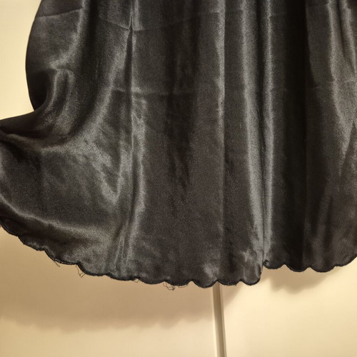 Satin nightgown used with lace bust, black, size L