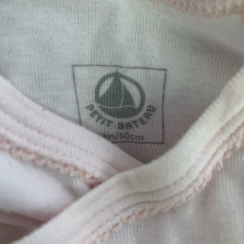 Long-sleeve bodysuits for girls 0-3 months, pack of 3, like new, petit bateau, mothercare, obaibi