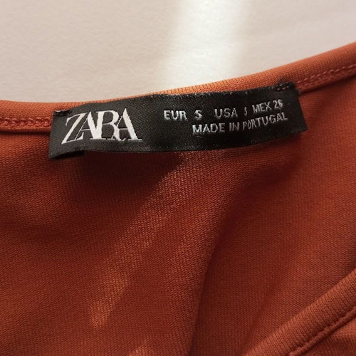 Zara women's top with thin straps like new, terracotta