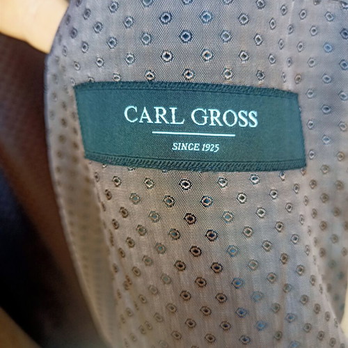 Carl Gross linen blazer, size 64, beige and brown