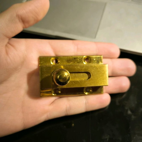 Gold door bolt flawless working, unused