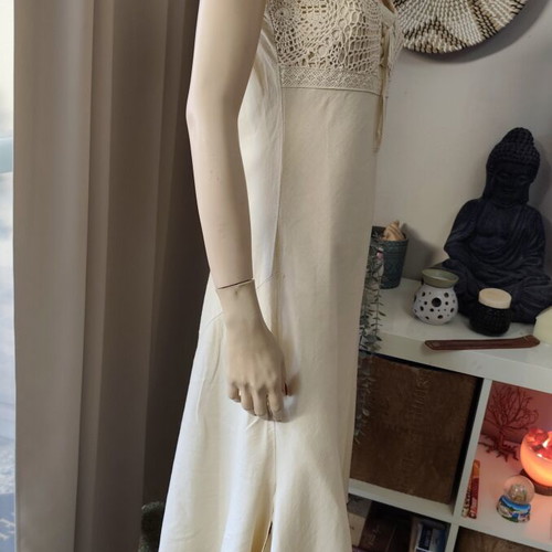 Linen dress like new, beige, size Medium