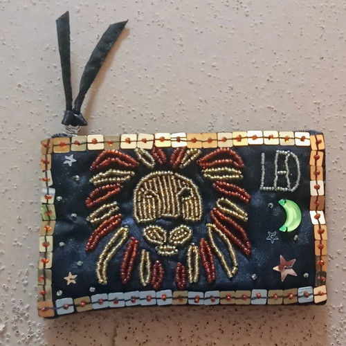 Beaded Wallet Leo zodiac like new