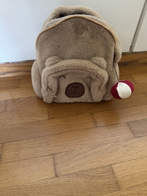 Kids backpack teddy bear plush beige brown Zara new without tag
