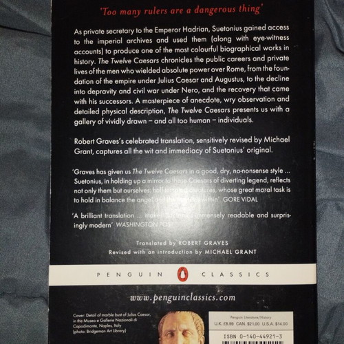 The Twelve Caesars used, English edition, Penguin Classics