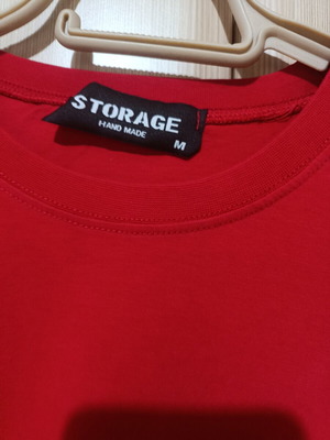 Handmade cotton blouse M red like new