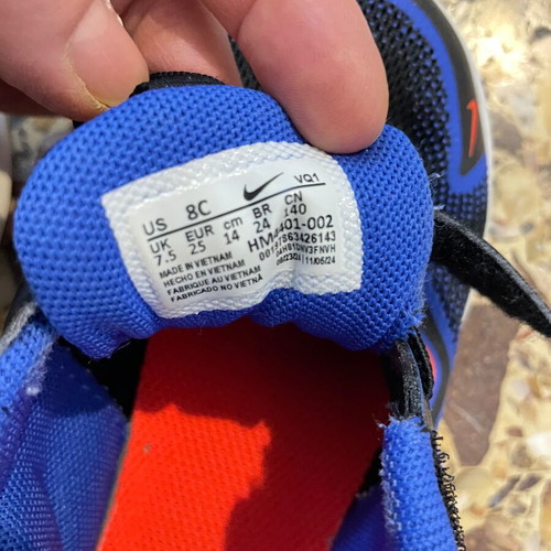 Nike Cosmic Runner Infant's Shoes used, sizes 25 and 26, black and blue