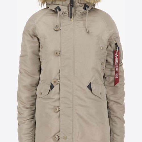Alpha Industries winter coat women's beige new
