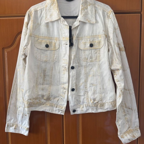 White jacket with gold details new, size M