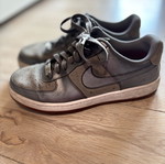 Nike AF1 athletic shoes gray silver used, size 40
