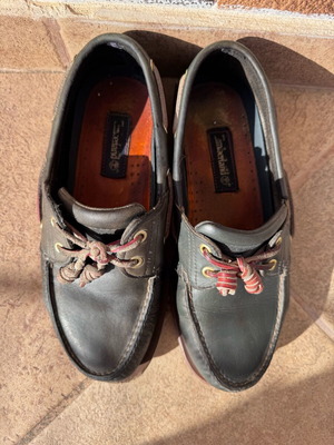 Timberland boat shoes used, size 43, blue and brown