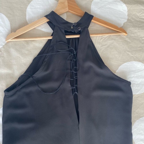 Toi&Moi asymmetrical halter blouse size M like new, black