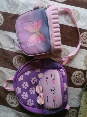 Children's backpacks like new, sold together, colorful