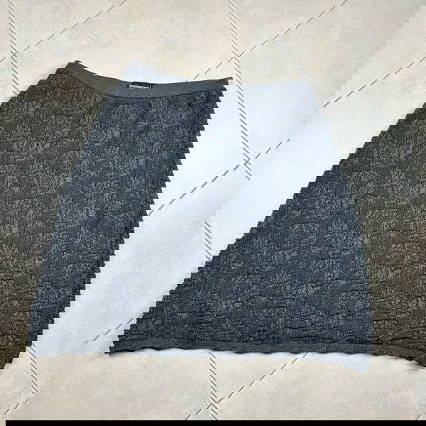 Roccobarocco Σκούρα Γκρι Πλεκτή Φούστα Midi – Made in Italy Size 38