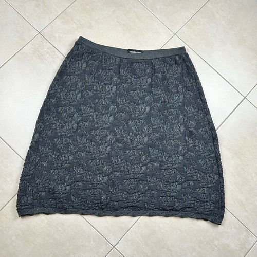 Roccobarocco dark grey knitted midi skirt, made in Italy, size 38