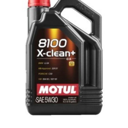 Motul 8100 X-Clean+ Full Synthetic Car Oil 5W-30 5lt new