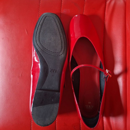 Zara red ballerinas like new, size 40