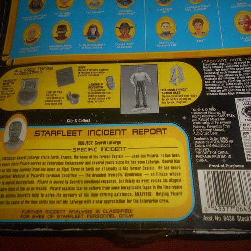 Star Trek Geordi LaForge figure 1995 like new