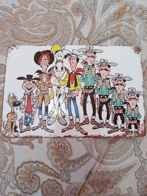 Lucky Luke wall decoration with rust effect