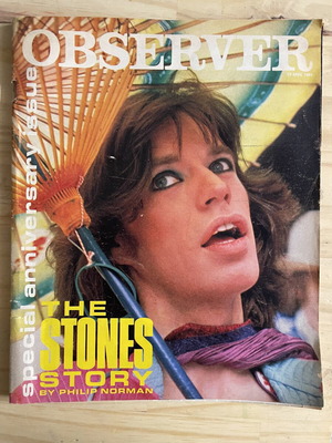 Observer magazine used with Rolling Stones 1984