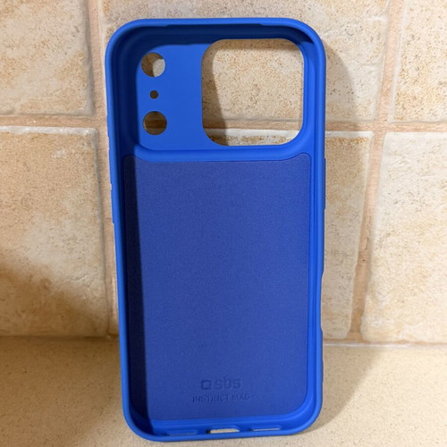 SBS MagSafe Case for iPhone 17 Pro, vivid blue silicone