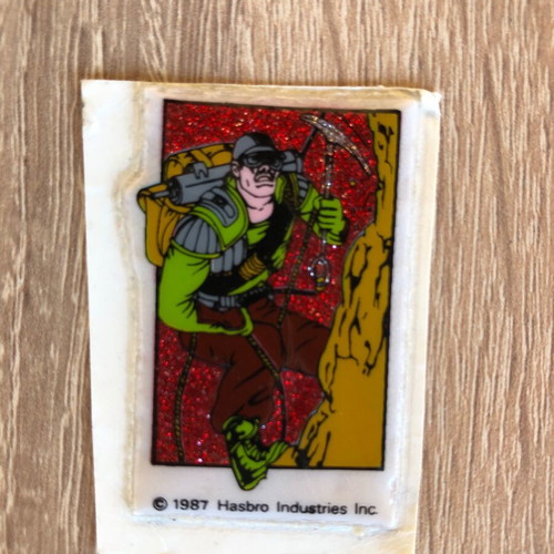 Action Force Gi Joe Hasbro vintage puffy stickers 1987 used, pack of 6