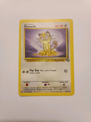 Κάρτα Meowth (Jungle 56/64) μεταχειρισμένη Pokemon σε καλή κατάσταση