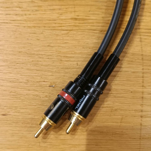RCA to PHONO 6.3mm audio cable 3 meters like new