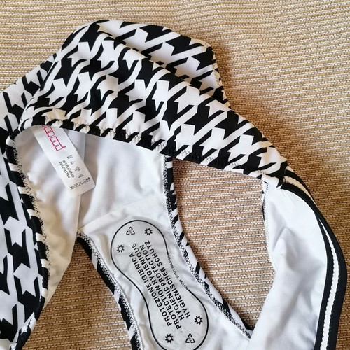 Kom women's bikini bottom size XXL new, black and white