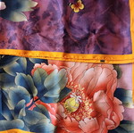 Silk texture scarf new, multicolored