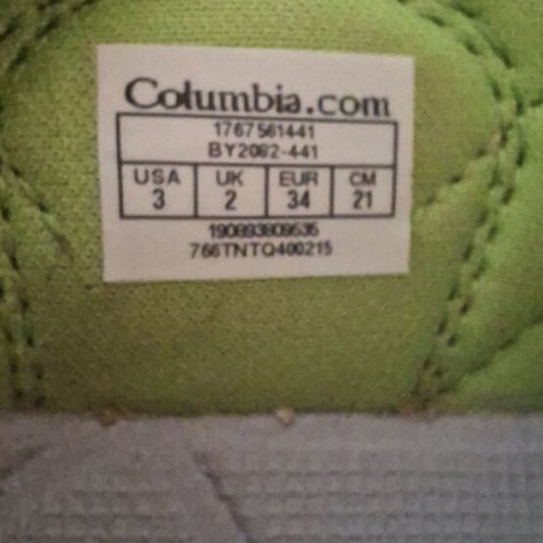 Techsun Wave children's sandals Columbia used, size 34, blue and green
