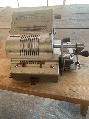 Olympia WeekAG Mechanical Calculator used, 1950s collectible