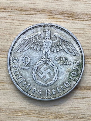Ασημένιο νόμισμα Γερμανία 3η Ράιχ 1938 0.625 8γρ