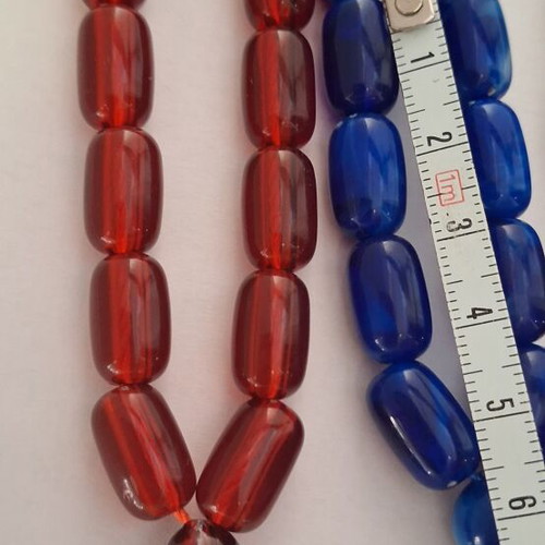 Set of 6 new plastic resin worry beads